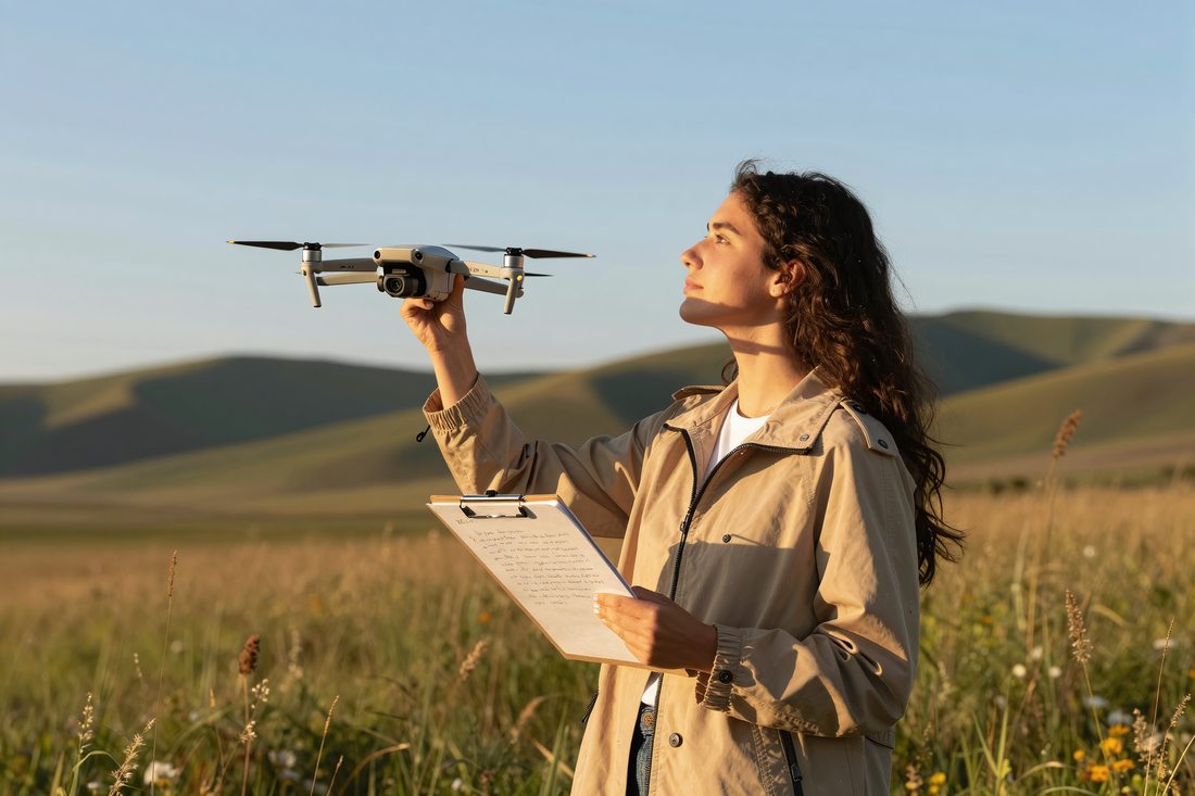 Drone footage keywording outdoors
